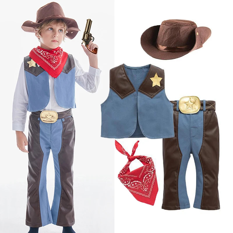 Anime Cosplay Toddler - Umorden Leather Style West Cowboy Costume