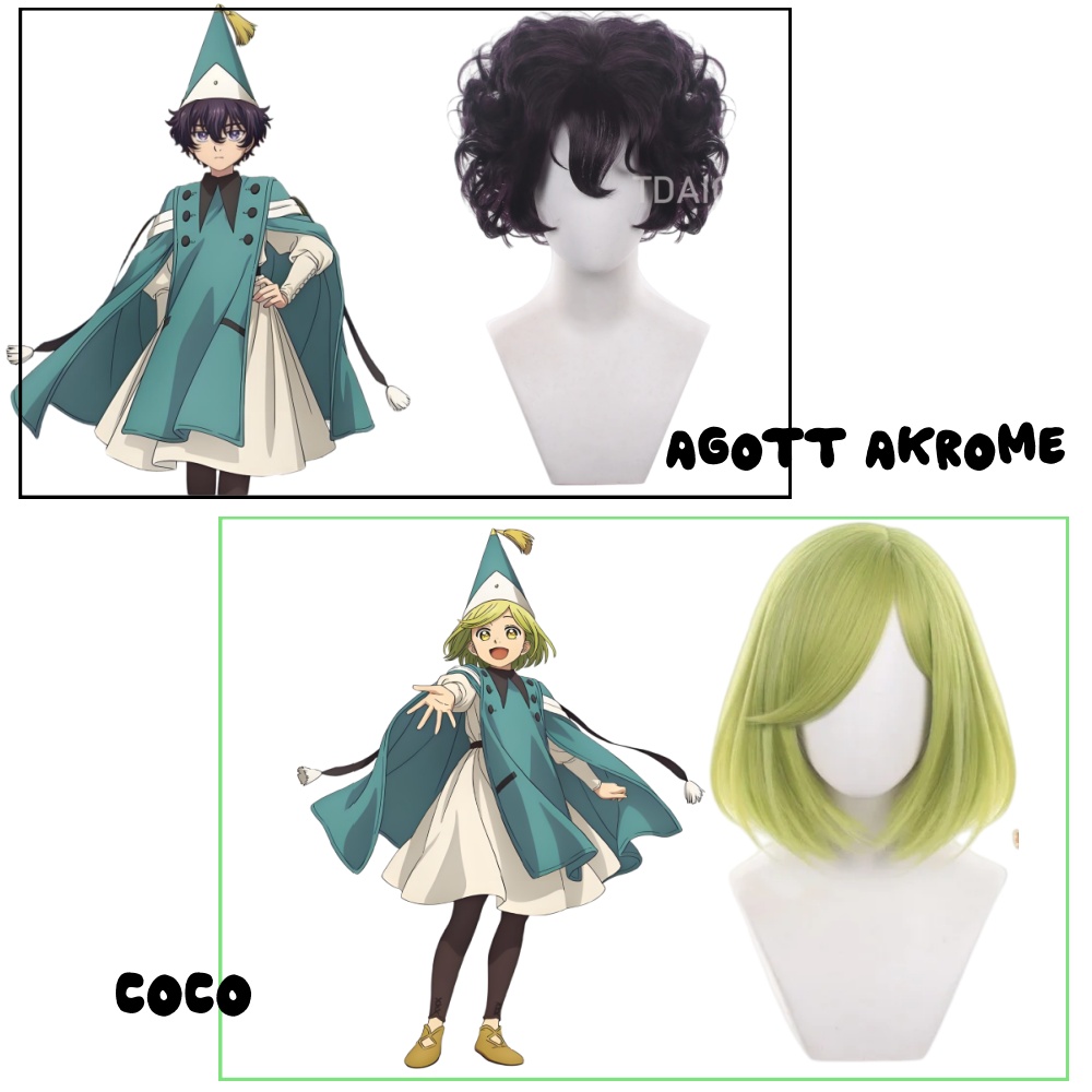Cosplay Anime Black Hair - Witch Hat Atelier Agott Akrome Coco