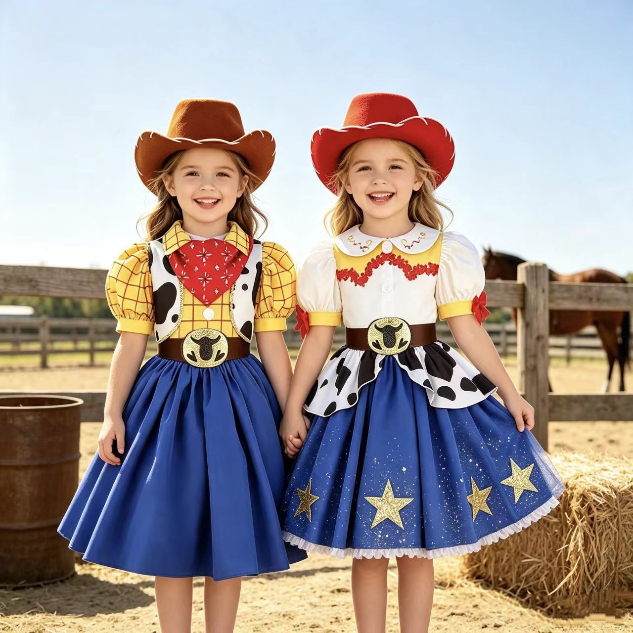 Anime Cosplay Toddler - 2026 New Girls Cow Spot Dress