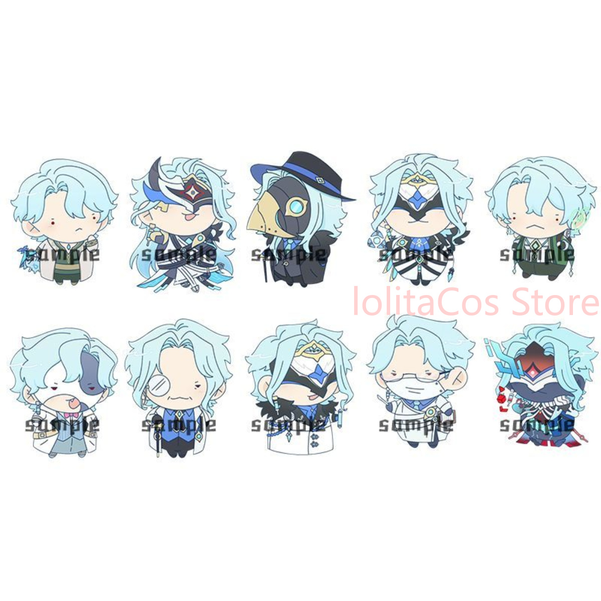 10pcs Genshin Impact Il Dottor - огляд і ціна Anime Cosplay Kawaii
