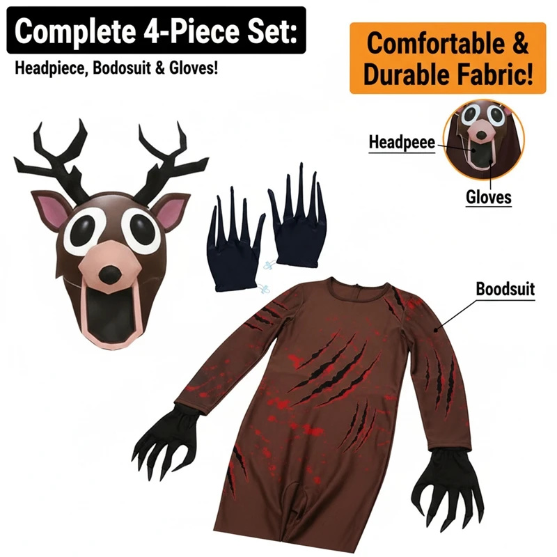 Scary Reindeer Costume for Kid - огляд і ціна Anime Cosplay Outfit Ideas
