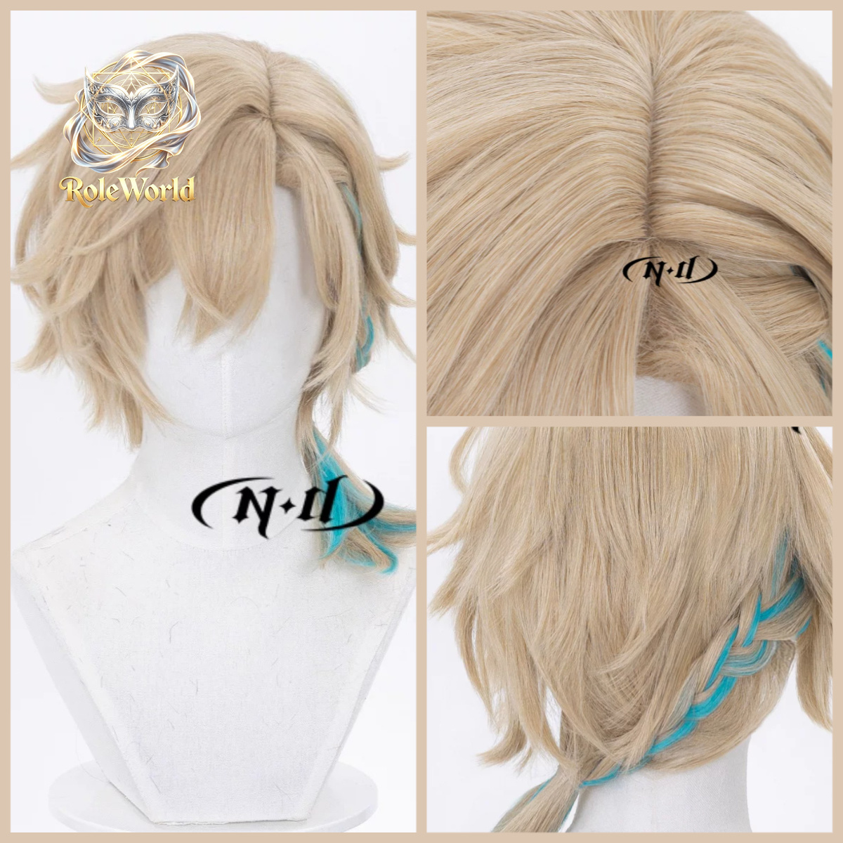 Aventurine Waveflair Wig Honka - огляд і ціна Anime Cosplay Realistic