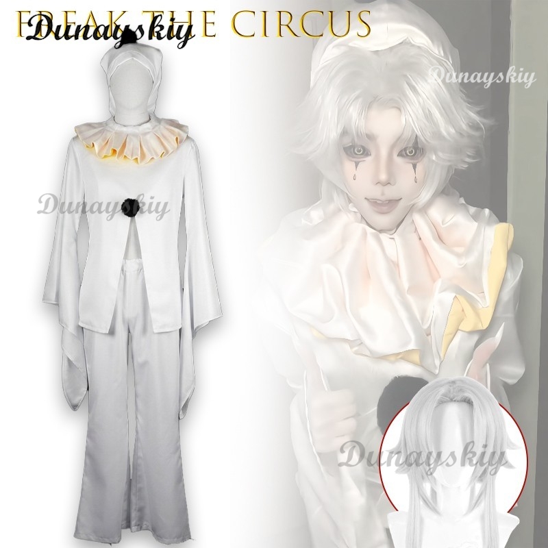 Pierrot Freak Party White Clow - огляд і ціна Anime Cosplay Long Hair