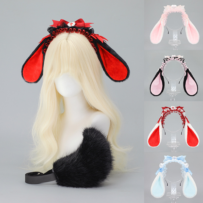 Lolita Rabbit Ear Headband Wom - огляд і ціна Anime Cosplay Girl Photo