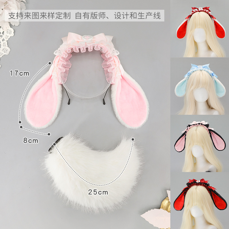 Lolita Rabbit Ear Headband Wom - огляд і ціна Anime Cosplay Girl Photo