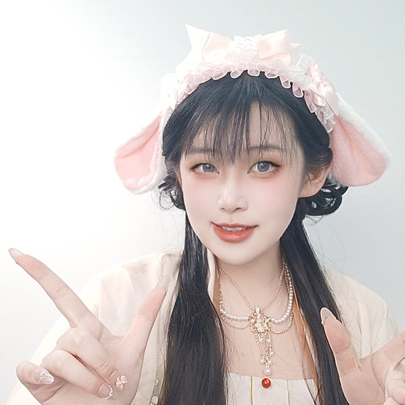 Lolita Rabbit Ear Headband Wom - огляд і ціна Anime Cosplay Girl Photo
