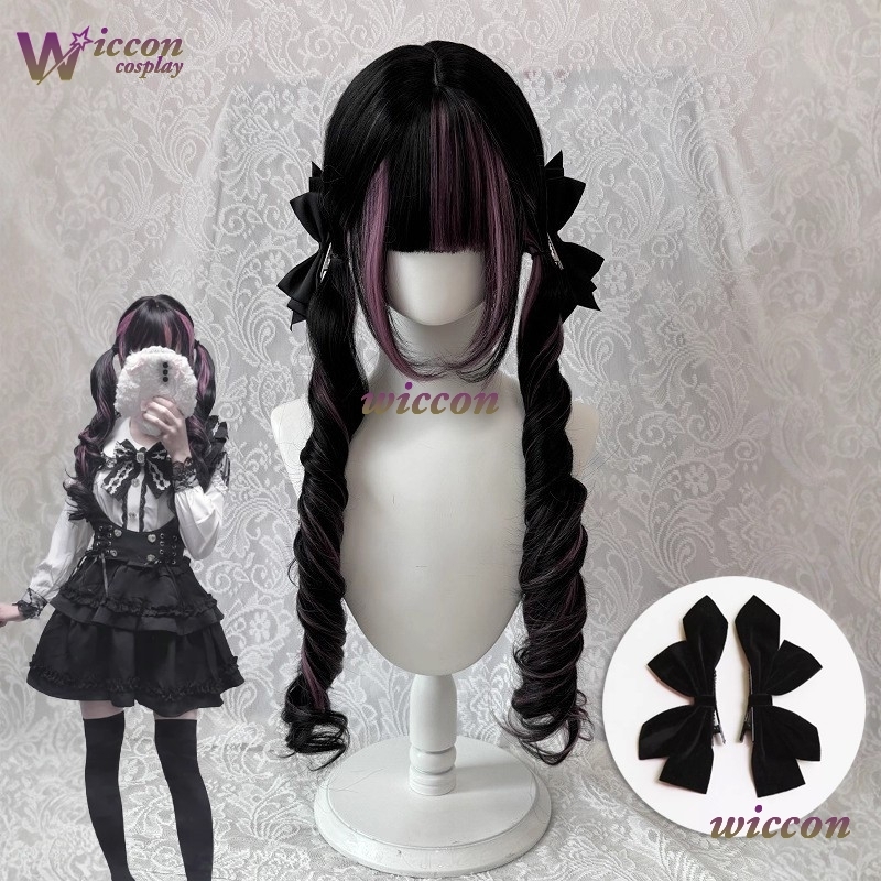 Comic ‌Black Wig with Pink Cos - огляд і ціна Cosplay Anime Black Hair