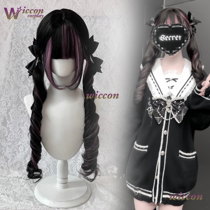 Comic ‌Black Wig with Pink Cos - огляд і ціна Cosplay Anime Black Hair