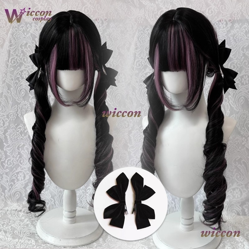 Comic ‌Black Wig with Pink Cos - огляд і ціна Cosplay Anime Black Hair